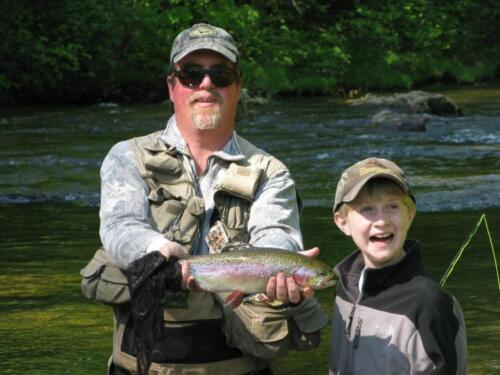 Connor from NY with his first fish on a fly rod