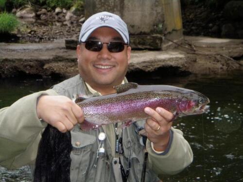 Larry from Norwolk, CT. with a nice rainbow