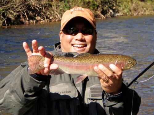 Larry with a pretty fall rainbow.