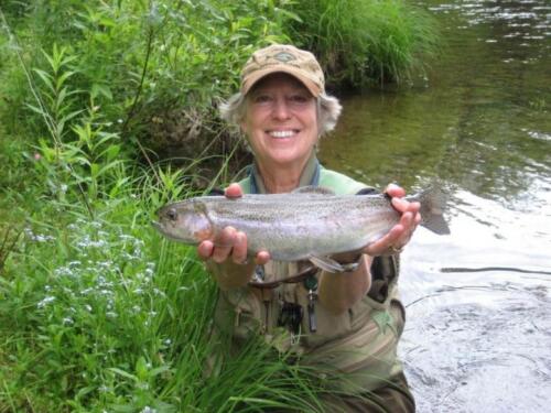 Nancy (aka The Emerger) with a great rainbow